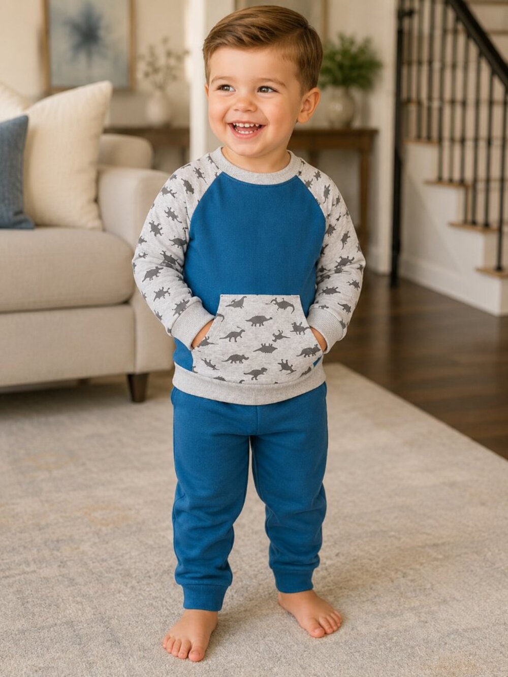 NWT Baby Essentials Toddler Boy 2 Piece Dinosaur Jogger Set Various Sizes